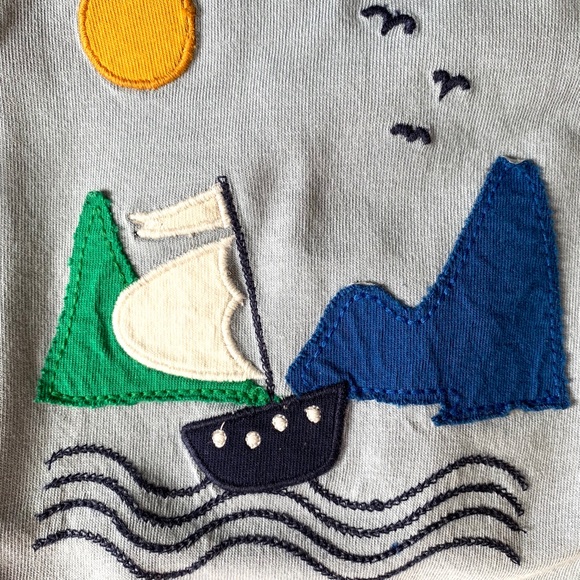 Hanna Andersson NWT 60 Shirt Top Sail Boat Ship - Picture 3 of 4